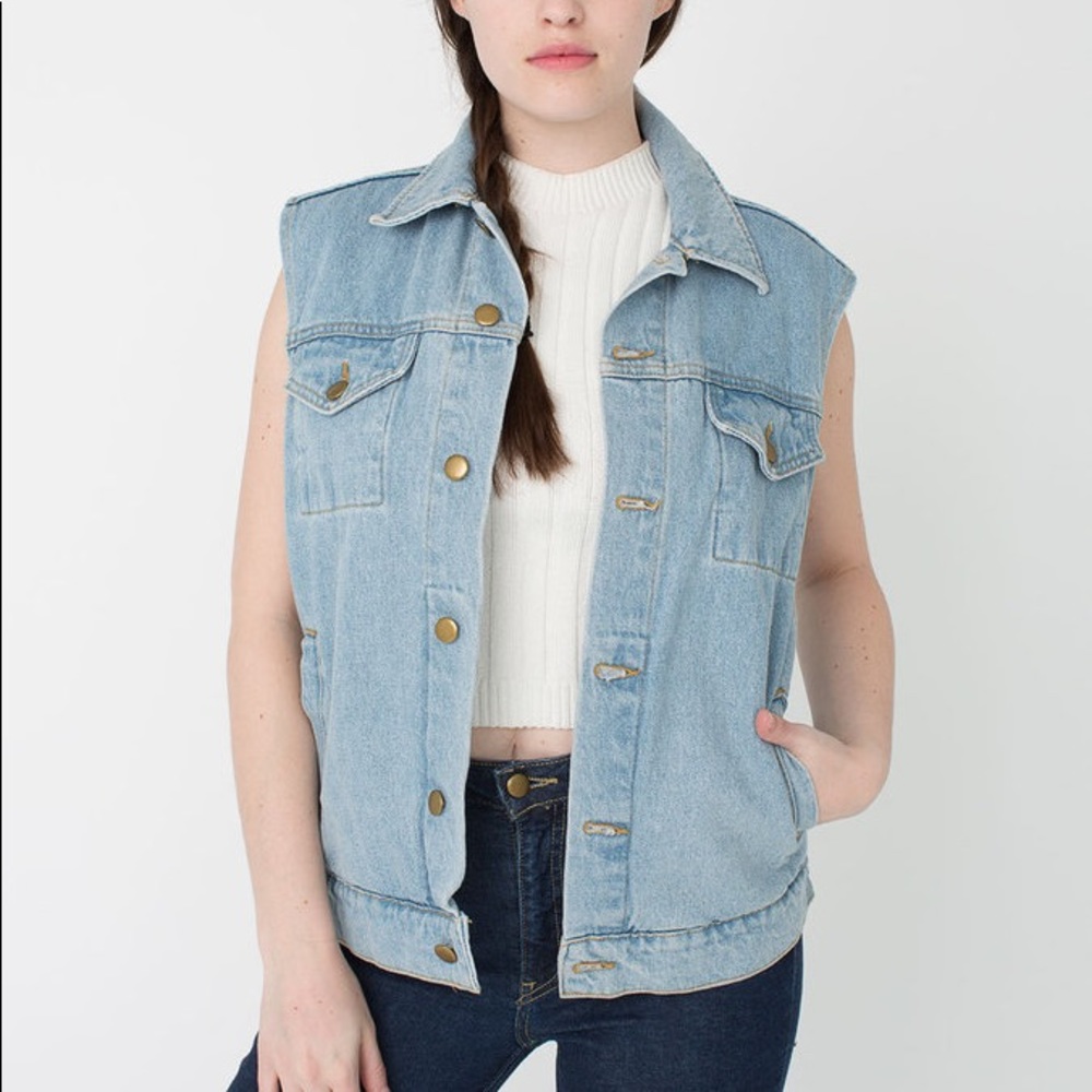 NWOT American Apparel Denim Vest